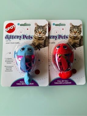 Spot Jittery Pets Cat Toy |‎ 2-Pack | Brand New